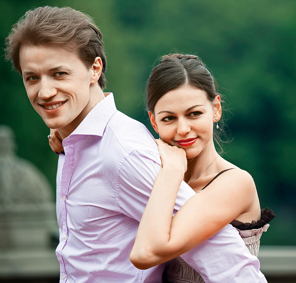 Денис Матвиенко с женой Анастасией