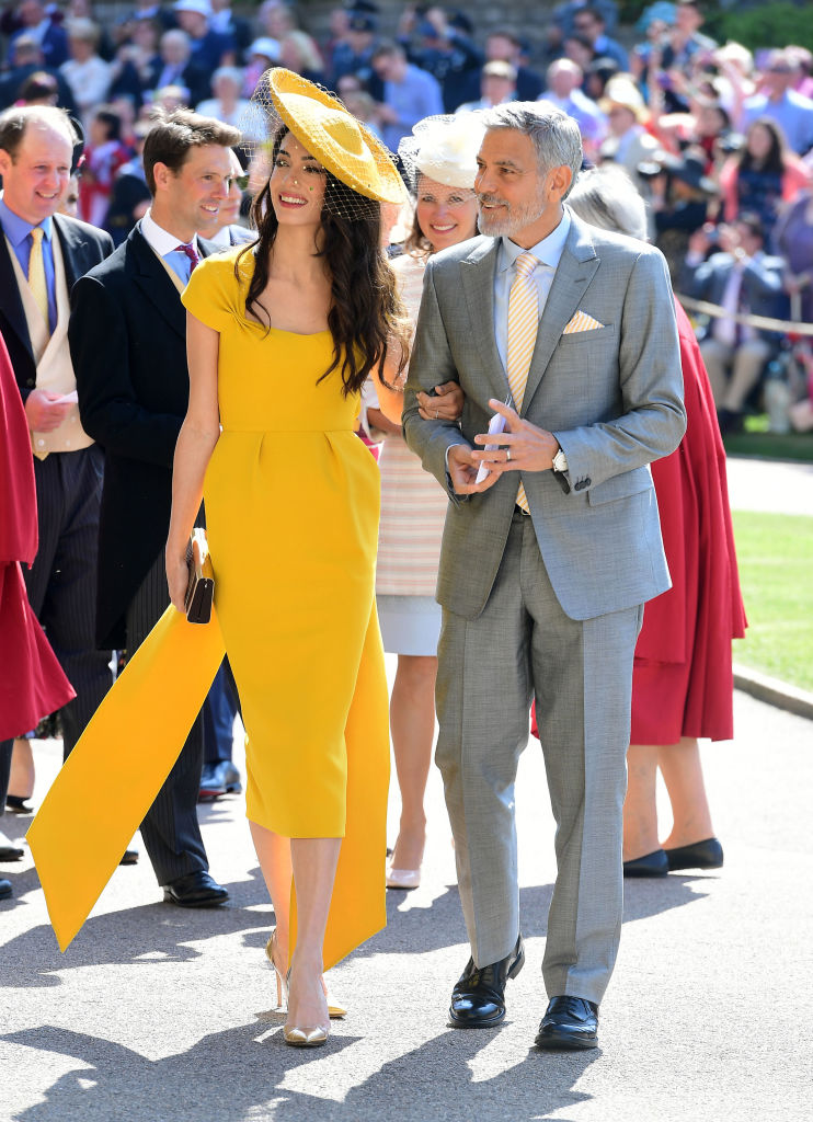 Джордж и Амаль Клуни на свадьбе принца Гарри