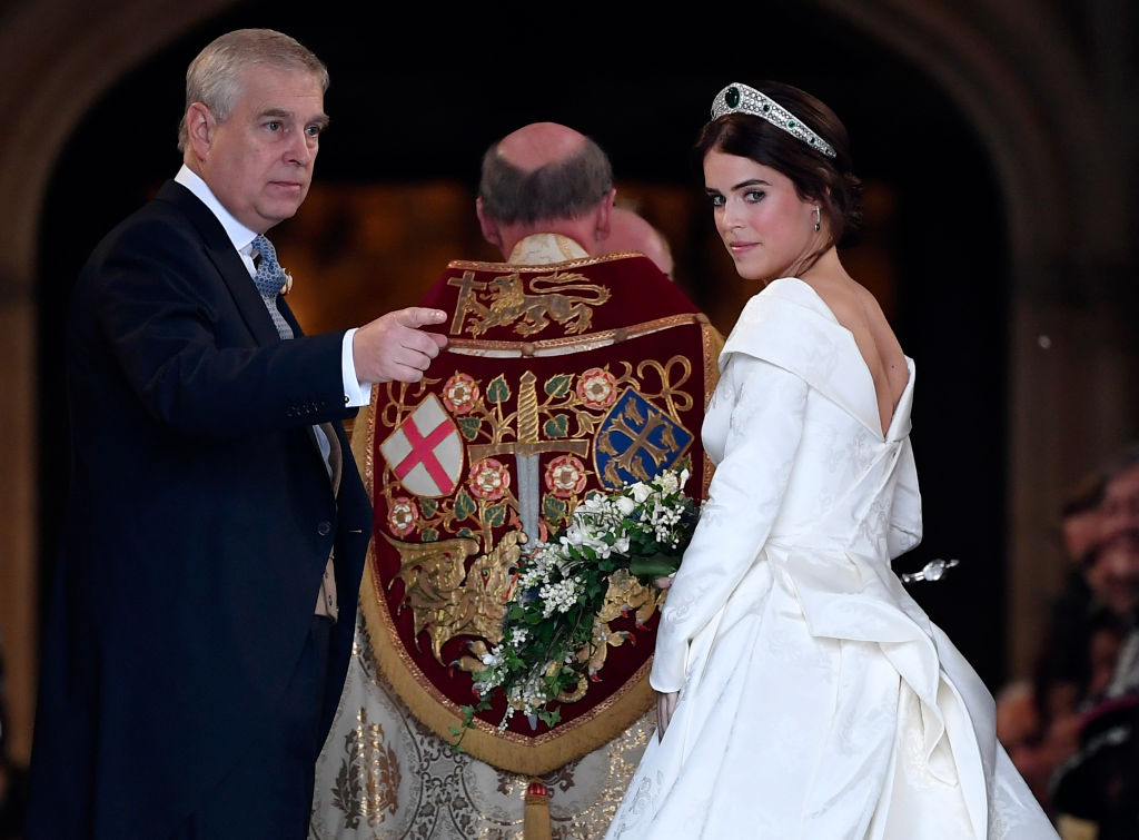 принцесса евгения йоркская свадьба годовщина платье диадема гости 