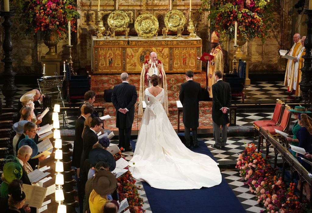 принцесса евгения йоркская свадьба годовщина платье диадема гости 
