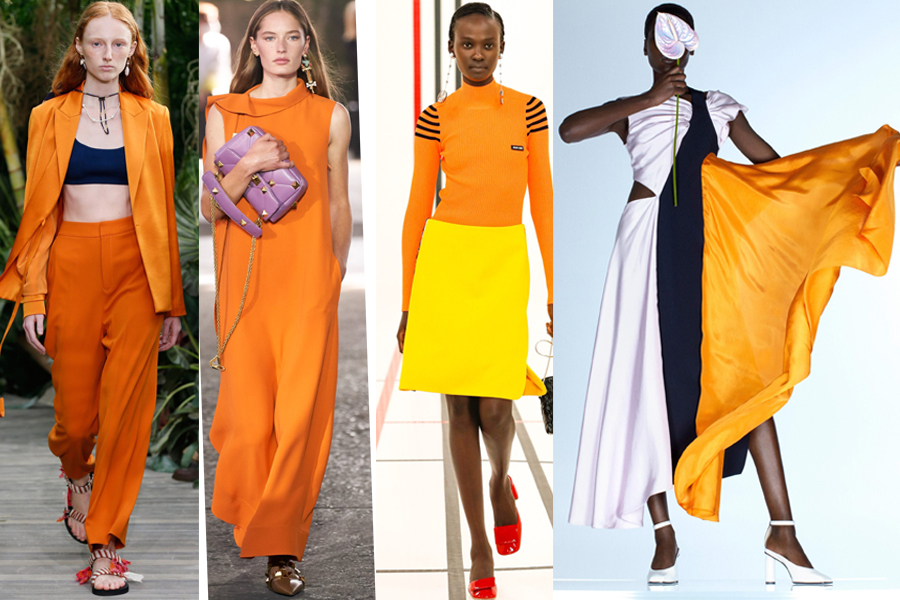 оранжевый тренд 2021 весна лето мода как носить с чем сочетать