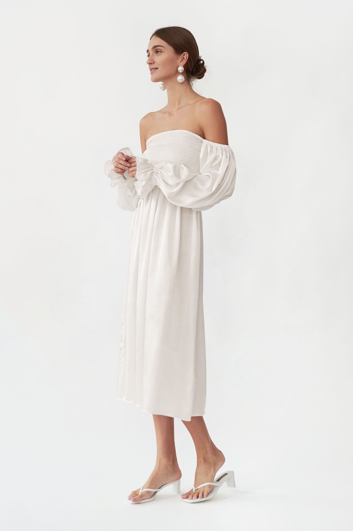 модное белое платье лето 2021 хлопковое льняное шелковое украинский бренд