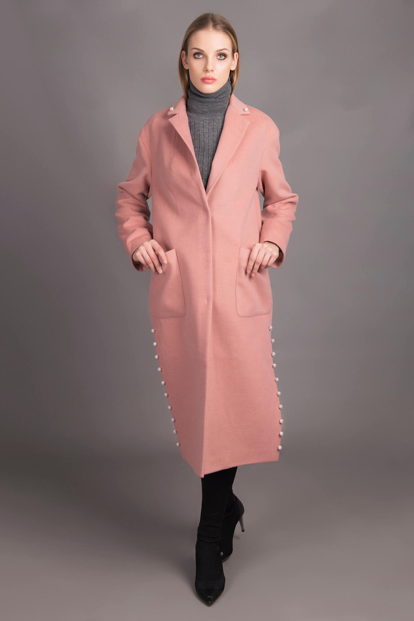 модное пальто осень зима 2021 2022 украинский бренд розовое