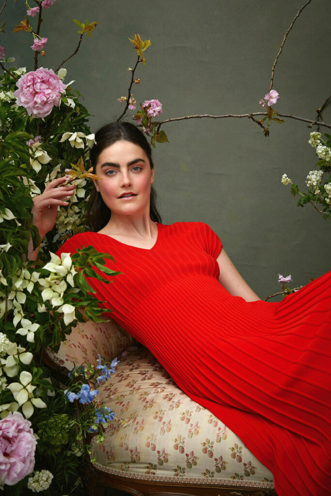 самое модное красное платье миди макси плиссировка весна 2022 День святого Валентина 