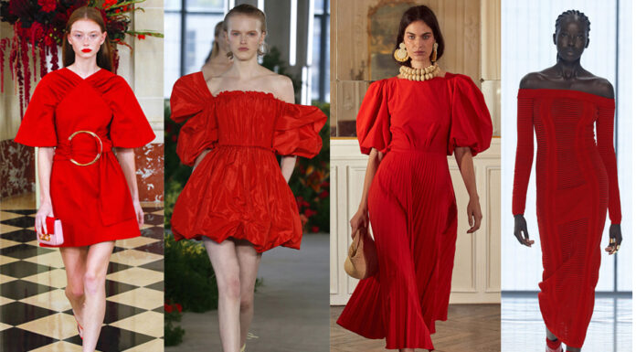 что надеть на день святого валентина влюбленных самое модное красное платье весна 2022