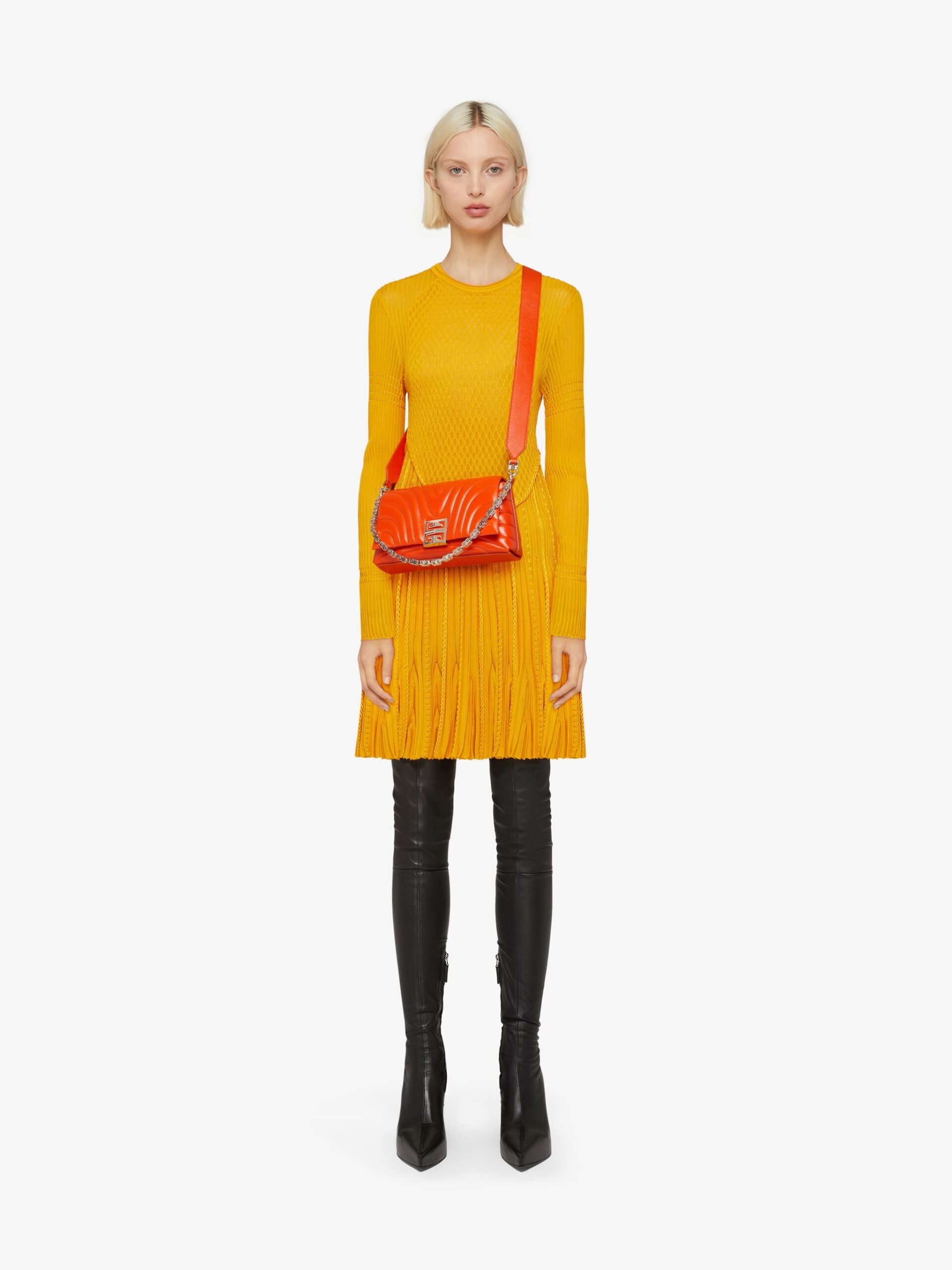 модна сукня осінь зима 2022 2023 тренди трикотажна вязана плетена жовта