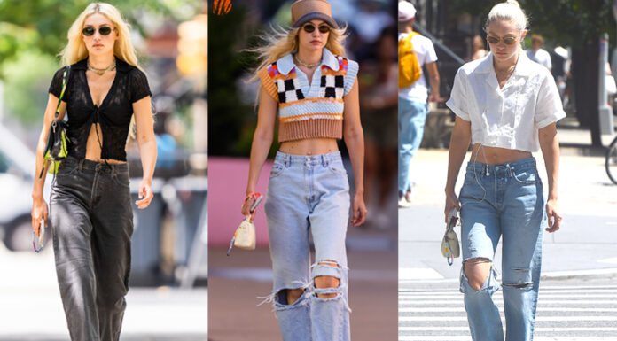 модні джинси літо осінь 2022 як модно стильно носити джинси джиджи хадід